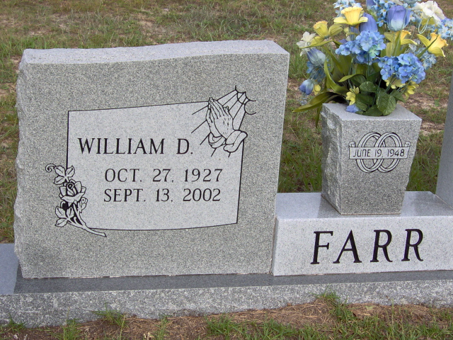 Headstone for Farr, William D.